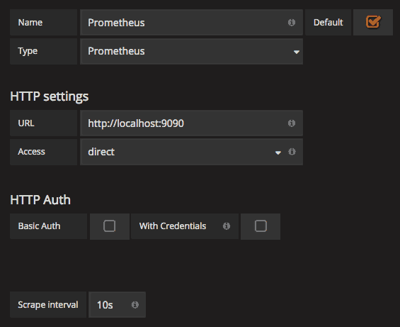 Grafana setup